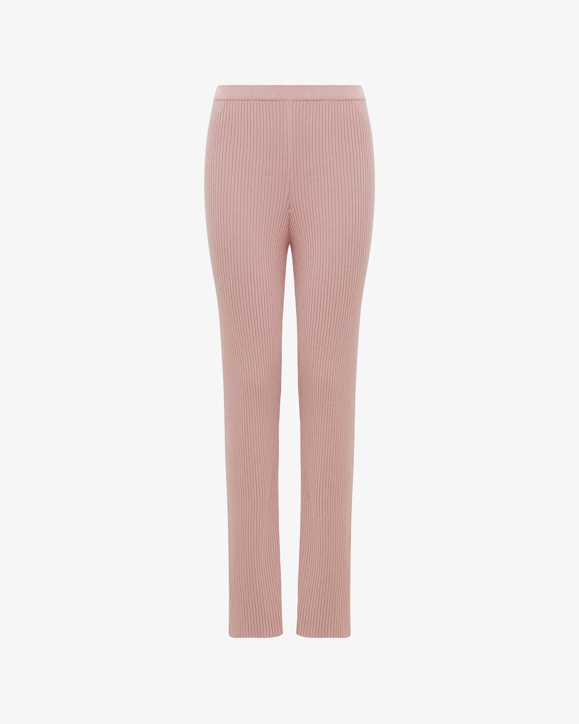 Pantalon en maille côtelée