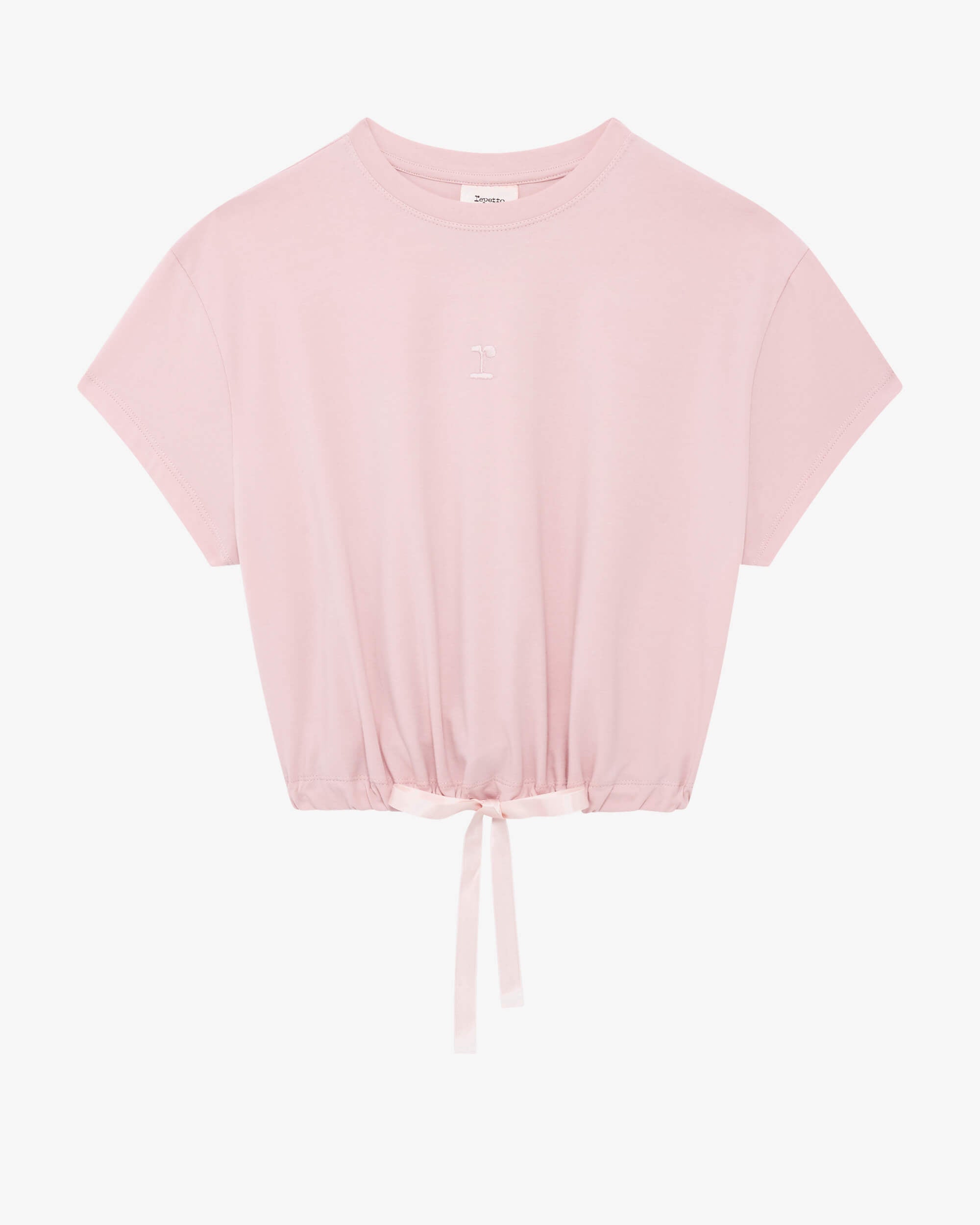 T-shirt court avec ruban satin