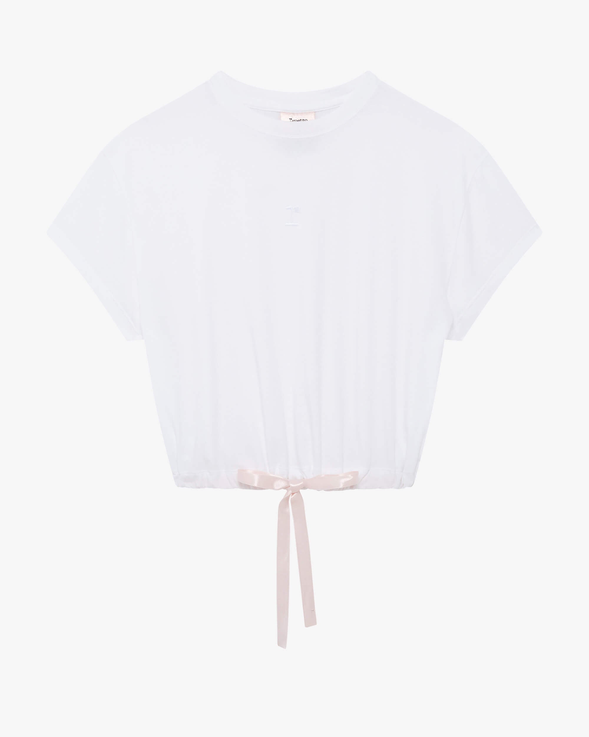 T-shirt court avec ruban satin