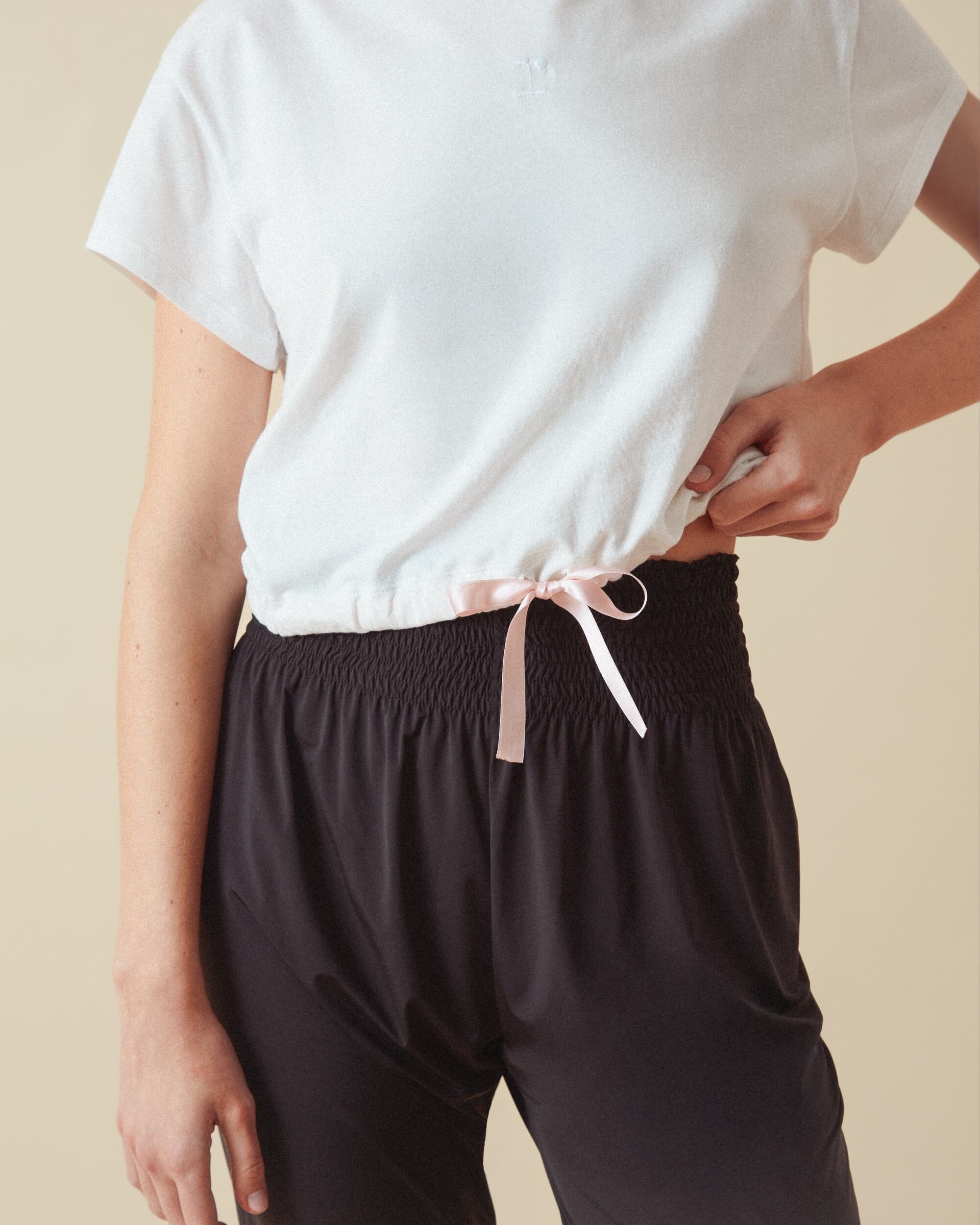 T-shirt court avec ruban satin