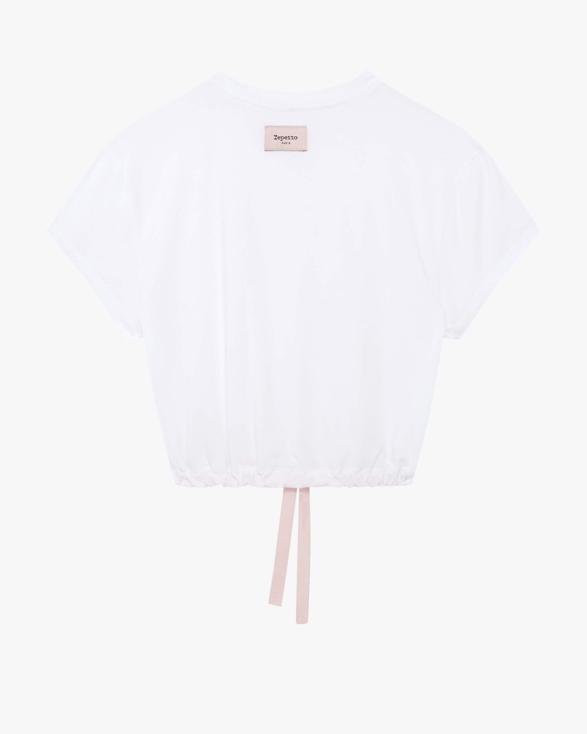 T-shirt court avec ruban satin